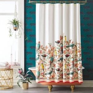 OPALHOUSE Floral Bird Shower Curtain